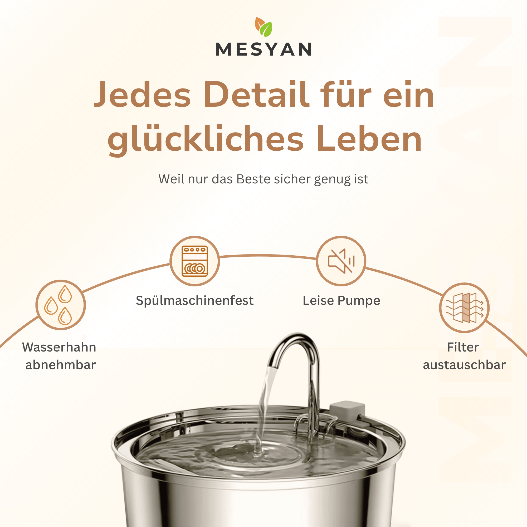 Trinkbrunnen für Katzen - MESYAN