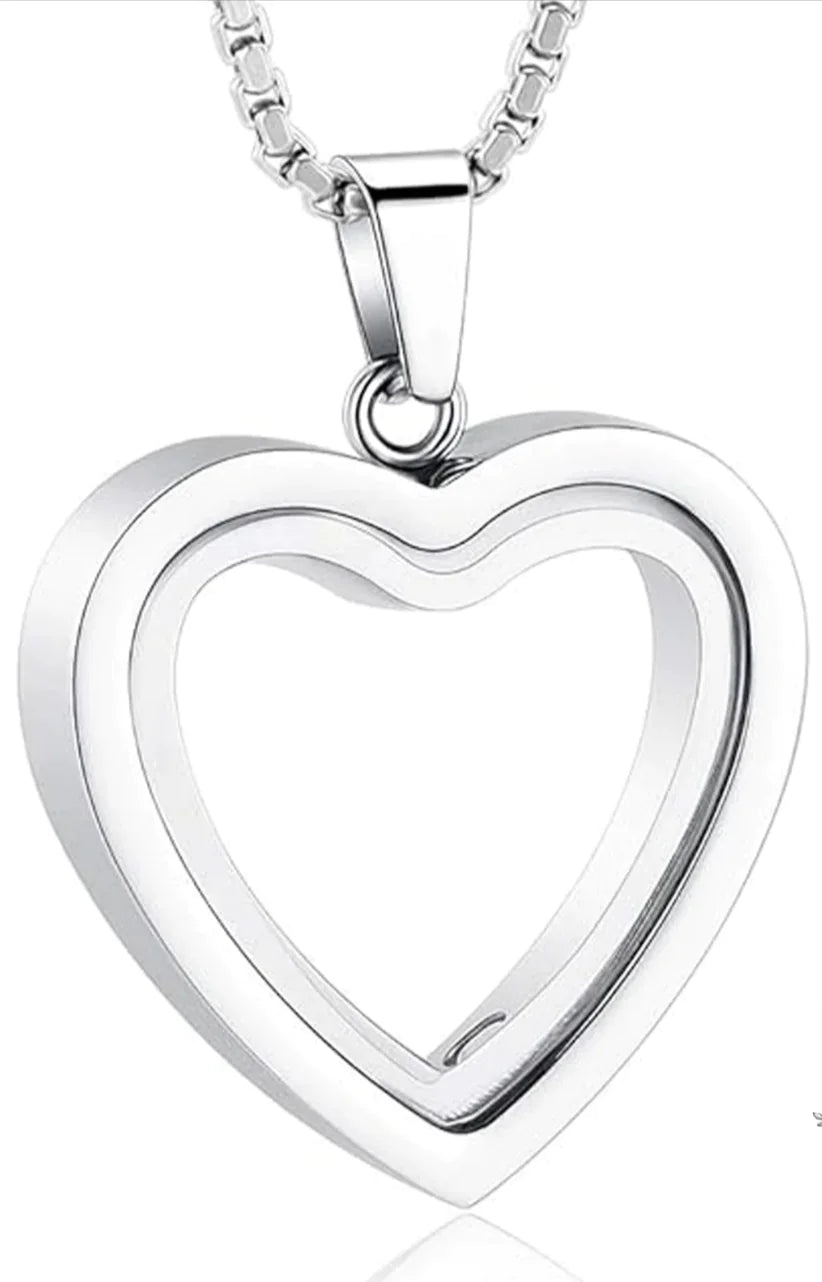 Heartfelt Remembrance: Stainless Steel Heart - Shaped Cremation Pendant - MESYAN
