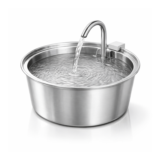 Edelstahl-Trinkbrunnen für Katzen