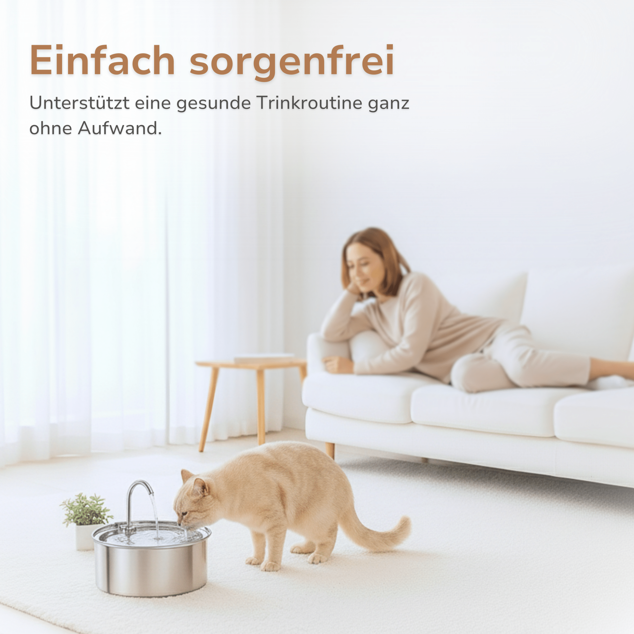 MESYAN® Trinkbrunnen für Katzen – sauberes, fließendes Wasser ohne Sorgen - MESYAN