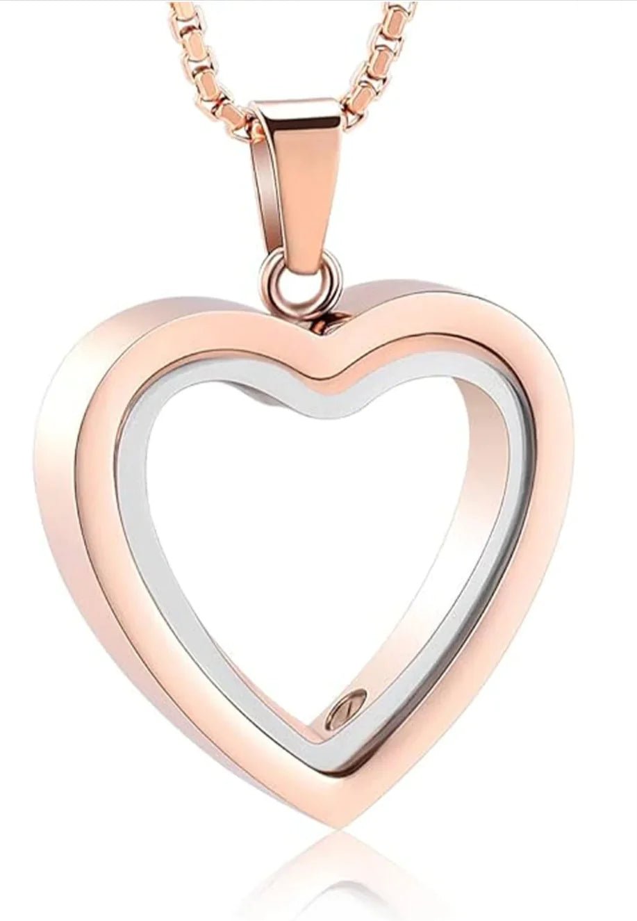 Heartfelt Remembrance: Stainless Steel Heart - Shaped Cremation Pendant - MESYAN