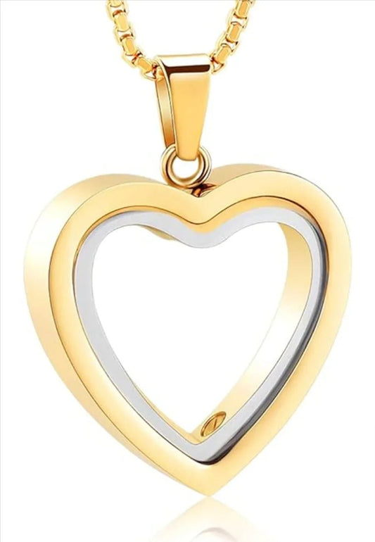Heartfelt Remembrance: Stainless Steel Heart - Shaped Cremation Pendant - MESYAN