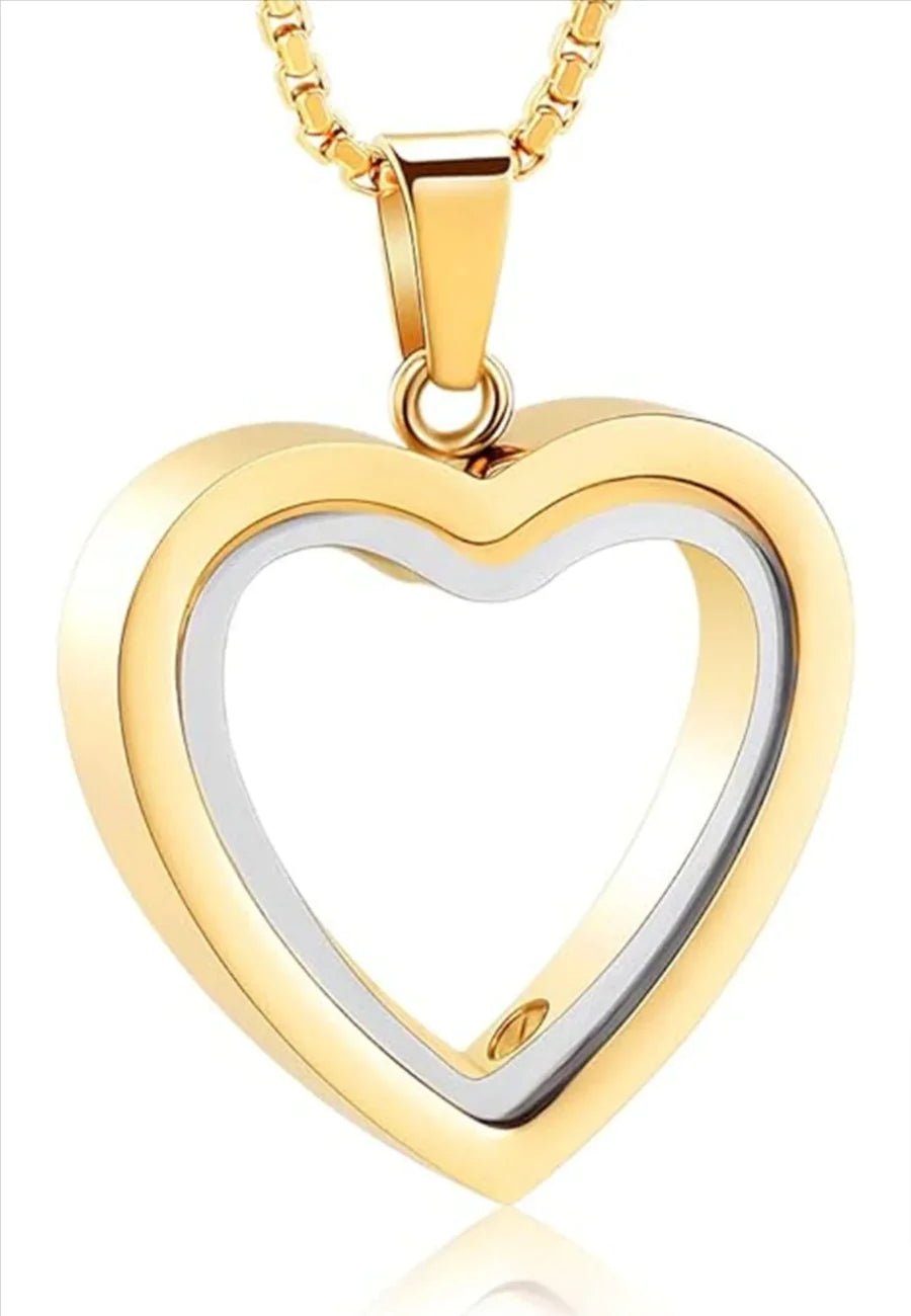 Heartfelt Remembrance: Stainless Steel Heart - Shaped Cremation Pendant - MESYAN